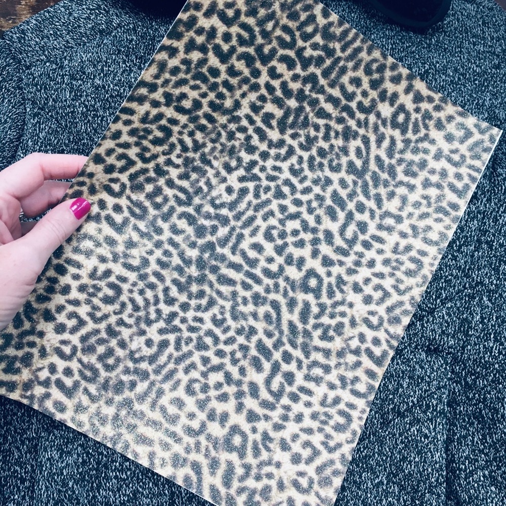 Glitter cheetah htv clothing vinyl